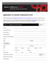 Free Download PDF Books, Sample Application for Teacher Employment Form Template