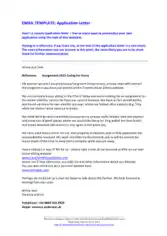 Email Application Letter Template