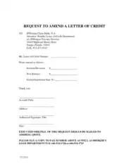 Request Letter of Credit Template