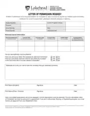 Request Letter of Permission Template