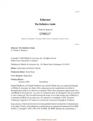 Free Download PDF Books, Ethernet The Definitive Guide Book