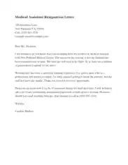 Free Download PDF Books, Medical Assistant Resignation Letter Template