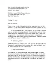 Military Officer Resignation Letter Template