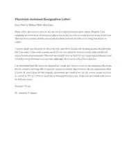 Free Download PDF Books, Physician Assistant Resignation Letter Template