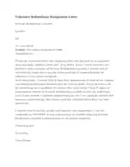 Voluntary Resignation Letter Template