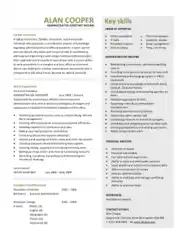 Free Download PDF Books, Administrative Assistant Resume Template