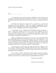 Free Download PDF Books, High School Student Letter Template