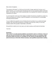 Free Download PDF Books, Sample Employee Contract Termination Letter Template