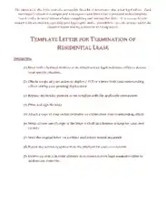 Sample Lease Termination Letter Template