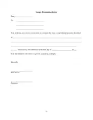 Sample Termination Letter Template