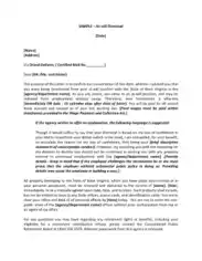 Termination Letter for At will Employment Template