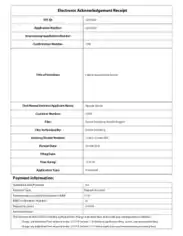 Electronic Payment Acknowledgement Receipt Form Template