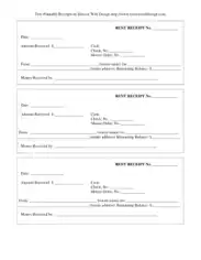 Free Download PDF Books, Printable Rent Payment Receipt Form Template