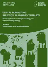 Free Download PDF Books, Digital Marketing Plan Template