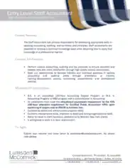 Free Download PDF Books, Entry Level Staff Accountant Resume Sample Template