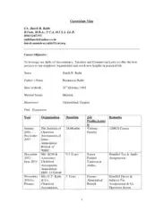 Experienced Chartered Accountant Resume Example Template