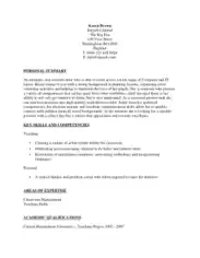 Free Download PDF Books, Computer Teacher Fresher Resume Template
