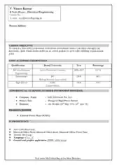Free Download PDF Books, Electrical Engineer Fresher Resume Template