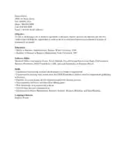 Free Download PDF Books, Fresher Business Analyst Resume Template