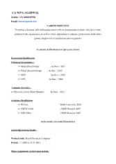 Free Download PDF Books, Fresher Chartered Accountant Resume In doc Template