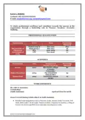 Free Download PDF Books, Fresher Chartered Accountant Resume Sample Template