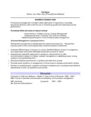 Management Consultant Fresher Resume Template