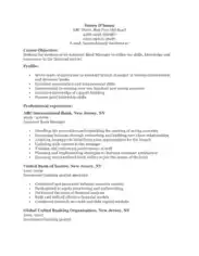 Free Download PDF Books, Bank Assistant Resume Template