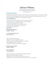 Bank Operations Resume Template