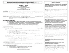 Free Download PDF Books, Engineering Resume Template