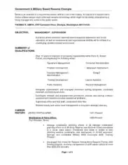 Free Download PDF Books, Government Military Resume Template