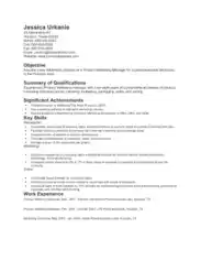Free Download PDF Books, Product Marketing Resume Template