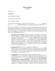 Employment Contract Letter of Intent Template
