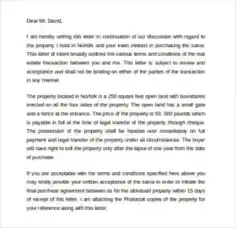 Free Download PDF Books, Example Letter of Intent to  Real Estate Template