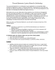 Free Download PDF Books, Personal Statement Letter of Intent Template