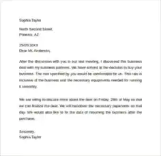 Sample Letter of Intent for Business Template
