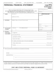 Personal Financial Statement Form Example Template
