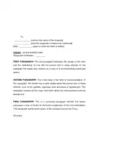 Letter Of Recommendation Format Template