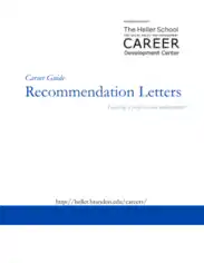 Letter of Recommendation Format For Job Template