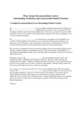 College Recommendation Letter from Teacher Template