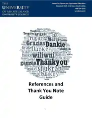 Thank You Reference Guide Template