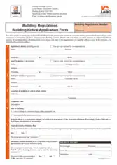 Free Download PDF Books, Building Regulations Notice Application Form Template