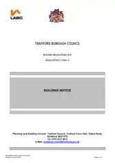 Trafford Building Notice Application Form Template
