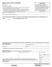 Eviction Notice to Quit Template