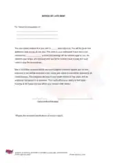 Late Rent Payment Notice Form Template