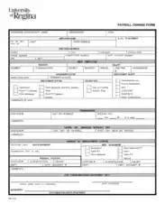 Payroll Change Form Template