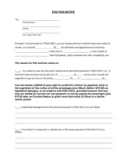Blank Vacate Notice Form Template