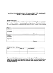 M10 Marriage Notice Application Form Template