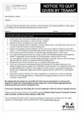 Notice to Quit Form Format Template