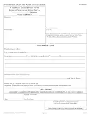 Statement of Claim and Notice Form Template