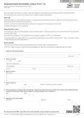 Abandonment Termination Notice Form Template